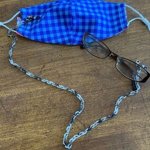 Tortoise Shell Face Mask / Eyeglass Holder Chain Necklace (NWOT)